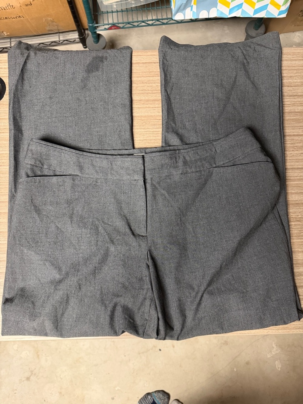 Classic Straight-Leg Gray Dress Pants